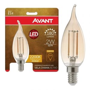 LAMP FILAM LED VELA 4W CH AMB AVANT